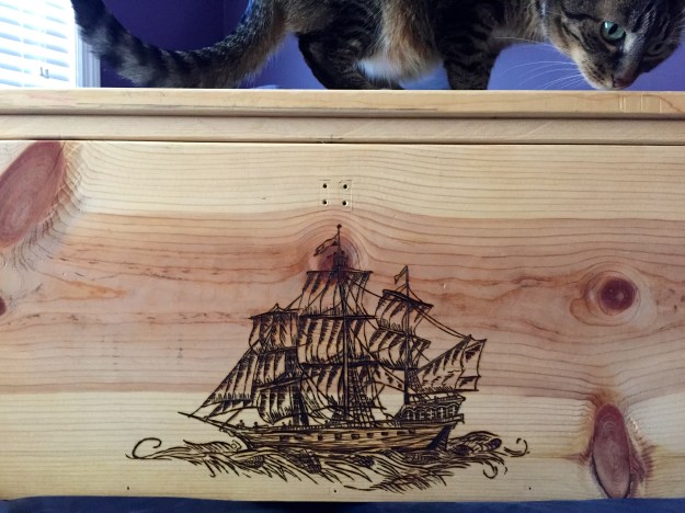 Wood Burning Pirate Ship
